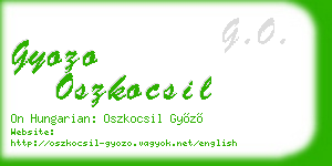 gyozo oszkocsil business card