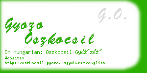 gyozo oszkocsil business card